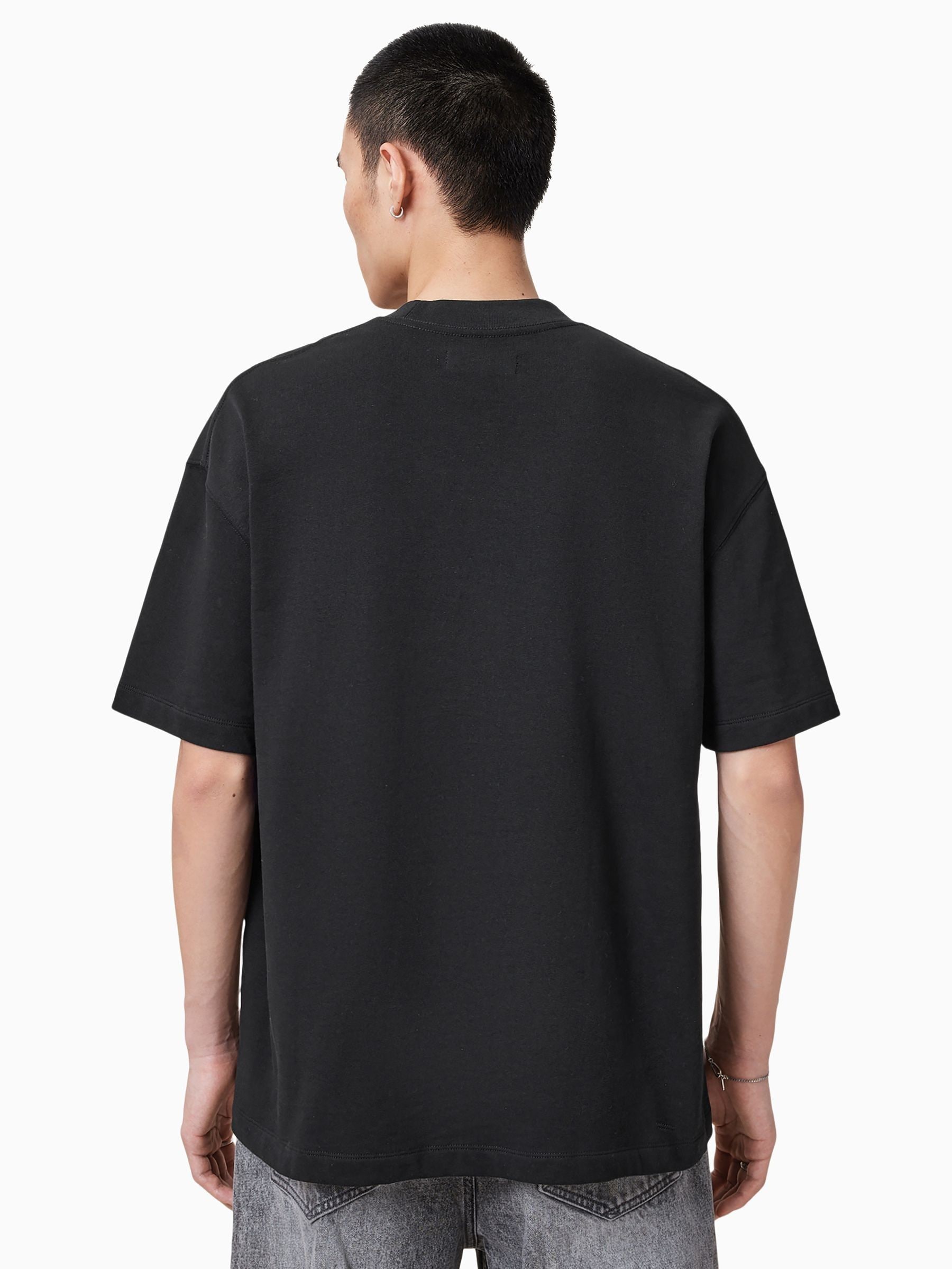 Buy AllSaints Black Haven Short Sleeve Crew T-Shirt from