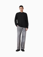 AllSaints Black 100% Organic Cotton Foster Long Sleeve Crew T-Shirt - Image 4 of 7