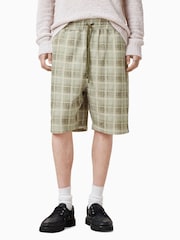 AllSaints Brown Benji 100% Organic Cotton Sweatshorts - Image 2 of 6
