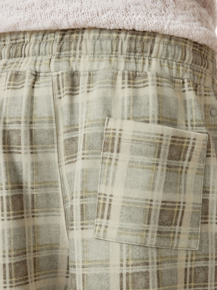 AllSaints Brown Benji Cotton Sweat Shorts - Image 4 of 6