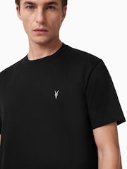 AllSaints Black Dexter Short Sleeve Crew T-Shirt - Image 4 of 7