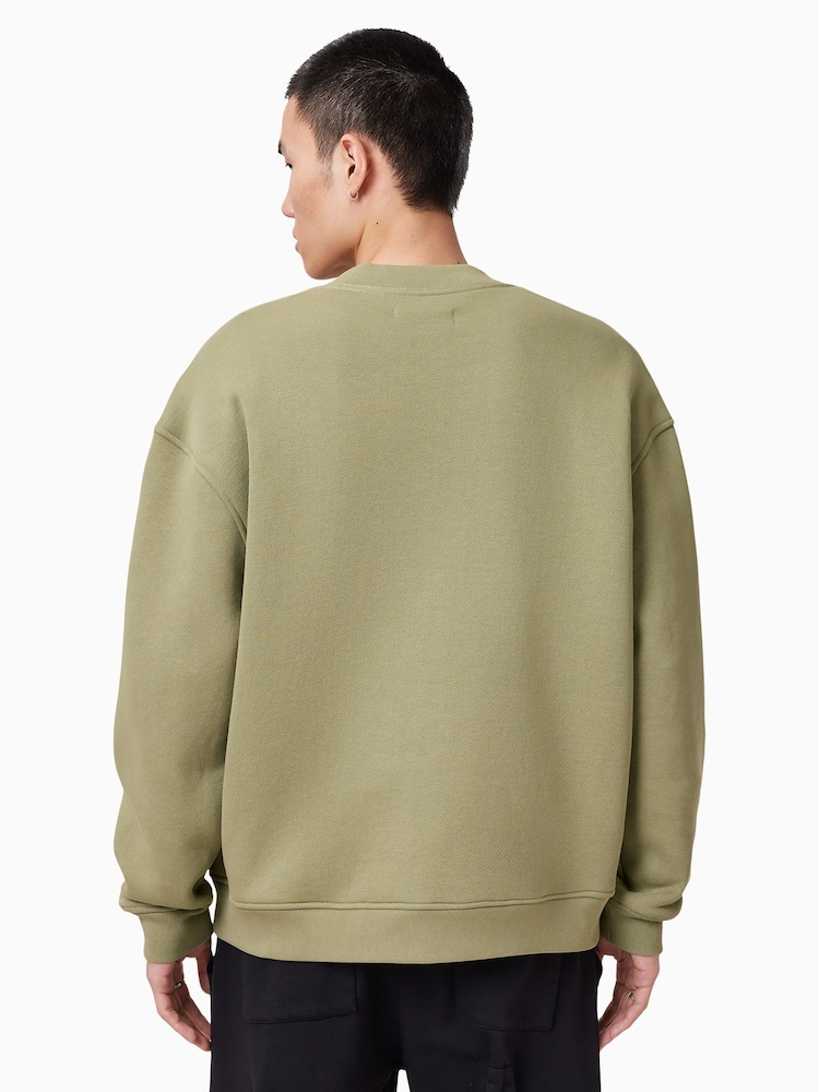AllSaints Green Haven 100% Organic Cotton Crew Sweatshirt - Image 2 of 8
