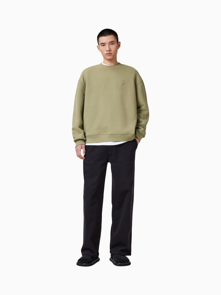 AllSaints Green Haven Cotton Crew Sweatshirt - Image 3 of 8
