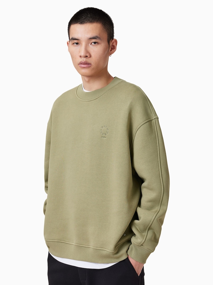 AllSaints Green Haven Cotton Crew Sweatshirt - Image 5 of 8