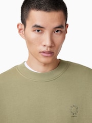 AllSaints Green Haven 100% Organic Cotton Crew Sweatshirt - Image 6 of 8