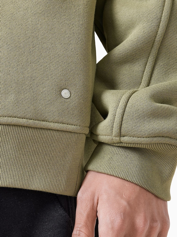 AllSaints Green Haven Cotton Crew Sweatshirt - Image 7 of 8