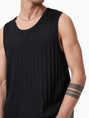 AllSaints Black 100% Organic Cotton Denver Vest - Image 2 of 8