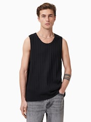 AllSaints Black 100% Organic Cotton Denver Vest - Image 4 of 8