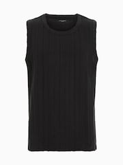 AllSaints Black 100% Organic Cotton Denver Vest - Image 8 of 8