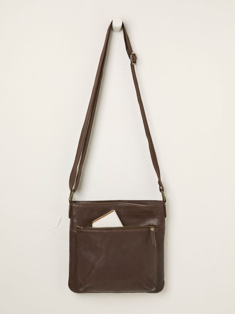 FatFace Annie Chocolate Brown Crossbody Bag - Image 4 of 4