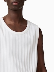 AllSaints White 100% Organic Cotton Denver Vest - Image 2 of 6