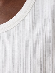 AllSaints White 100% Organic Cotton Denver Vest - Image 5 of 6