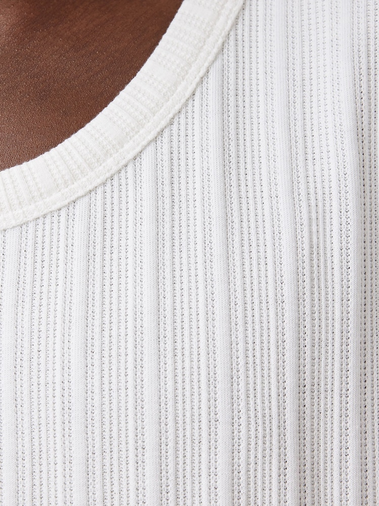 AllSaints White 100% Organic Cotton Denver Vest - Image 5 of 6