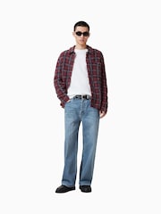 AllSaints White 100% Organic Cotton Foster Long Sleeve Crew T-Shirt - Image 4 of 8