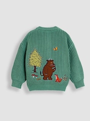 JoJo Maman Bébé Green The Gruffalo Appliqué Chunky Knit Cardigan - Image 2 of 5