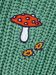JoJo Maman Bébé Green The Gruffalo Appliqué Chunky Knit Cardigan - Image 4 of 5