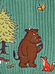 JoJo Maman Bébé Green The Gruffalo Appliqué Chunky Knit Cardigan - Image 5 of 5