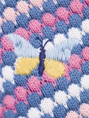 JoJo Maman Bébé Blue Bubble Knit Appliqué Cardigan - Image 4 of 4
