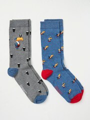 FatFace Multi Two Pack Guinness Socks in a Box - Image 1 of 2