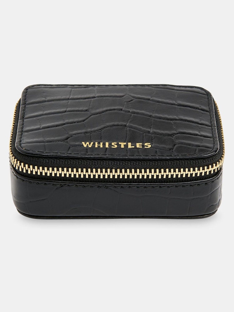 Whistles Black Lotta Mini Jewellery Box - Image 2 of 5