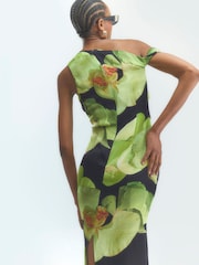 River Island Green Floral Print Twist Front Maxi Dress - Image 2 of 4