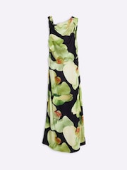 River Island Green Floral Print Twist Front Maxi Dress - Image 3 of 4
