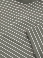 Salvia/blanco - Reiss Paudie Cotton Blend Stripe T-Shirt - Imagen 4 de 4