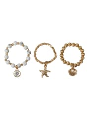 Bibi Bijoux Gold Tone Seaside Ring Set - Image 1 of 3
