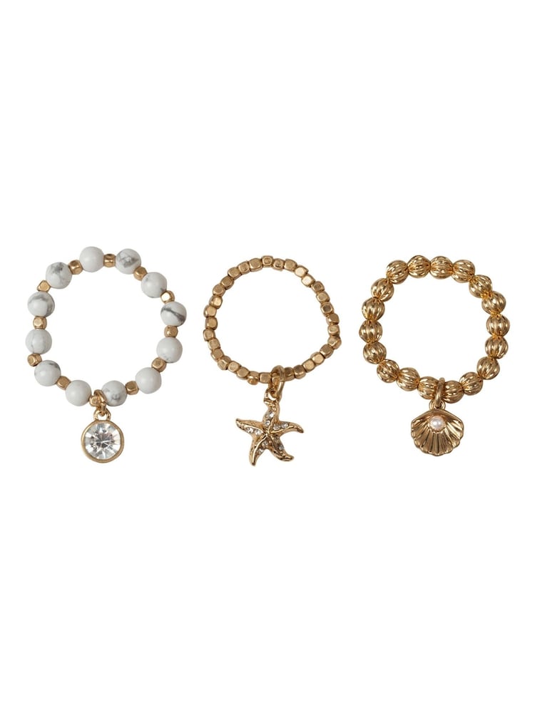 Bibi Bijoux Gold Tone Seaside Ring Set - Image 1 of 3