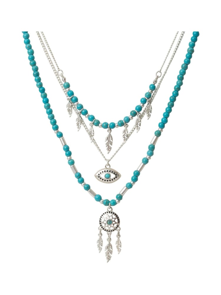 Bibi Bijoux Dreamcatcher Beaded Layered Necklace - Image 2 of 4