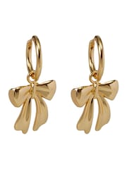Bibi Bijoux Gold Tone Bow Hoop Earrings - Image 1 of 3