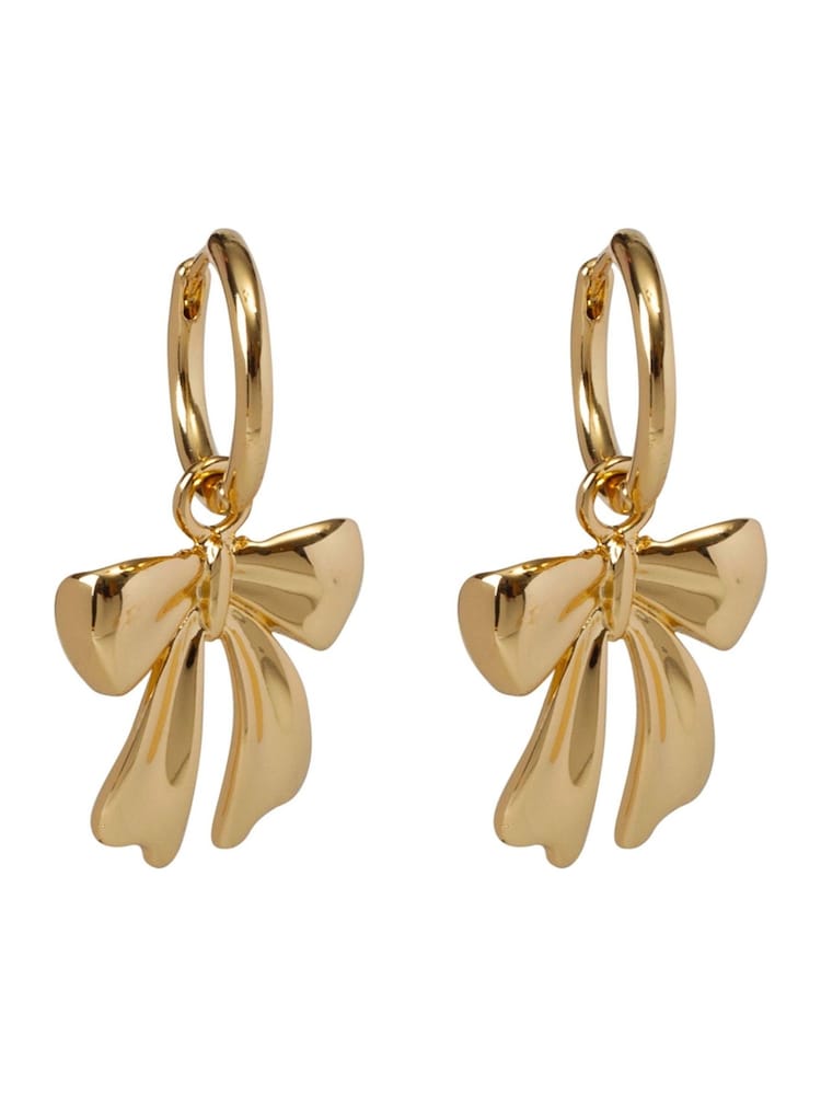 Bibi Bijoux Gold Tone Bow Hoop Earrings - Image 1 of 3