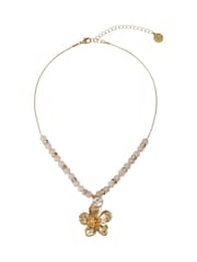 Bibi Bijoux Gold Tone Flower Bead Necklace - Image 1 of 4
