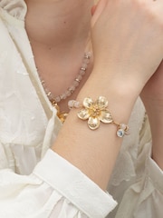 Bibi Bijoux Gold Tone Flower Bead Friendship Bracelet - Image 2 of 3
