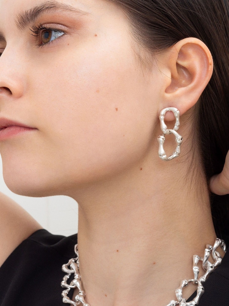 Bibi Bijoux Bamboo Chain Earrings - Image 2 of 3