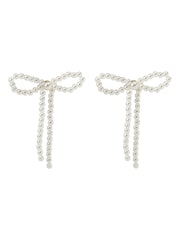 Bibi Bijoux Cream Pearl Bow Earrings - Image 1 of 3
