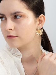 Bibi Bijoux Gold Tone Flower Earrings - Image 2 of 3