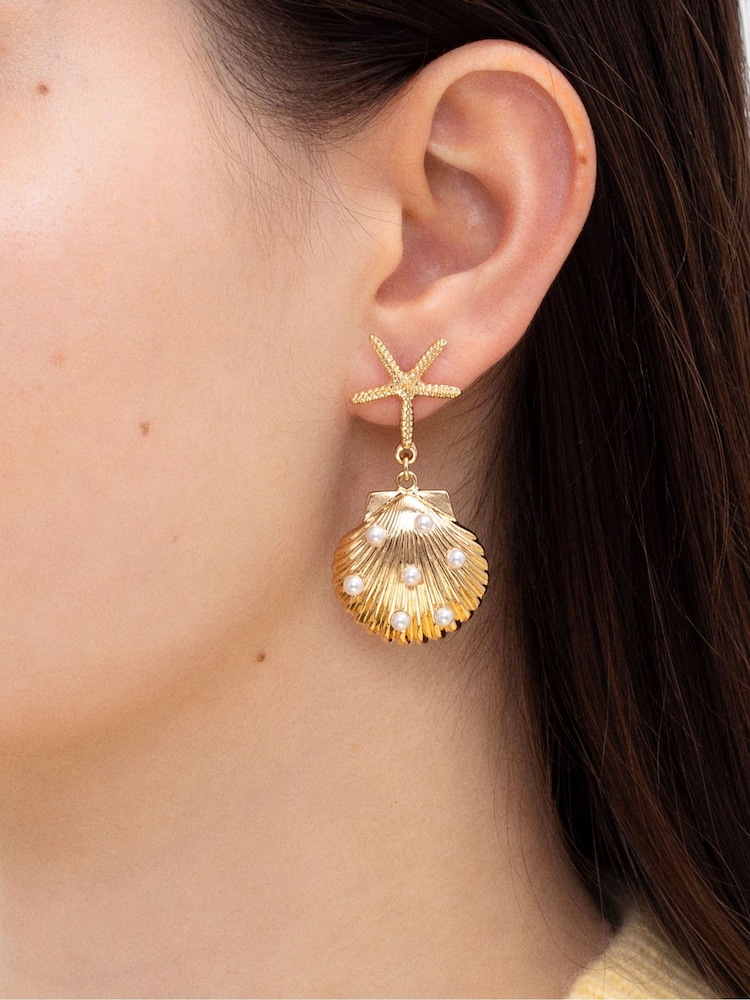 Bibi Bijoux Gold Tone Seaside Earrings - Image 2 of 3