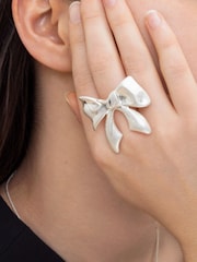 Bibi Bijoux Silver Tone Bow Adjustable Ring - Image 3 of 4