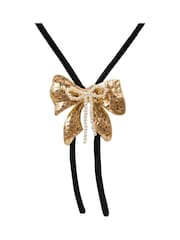 Bibi Bijoux Gold Tone Bow Cord Necklace - Image 2 of 4