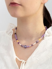 Bibi Bijoux Gold Tone Multi Beaded Friendship Necklace - Image 3 of 4