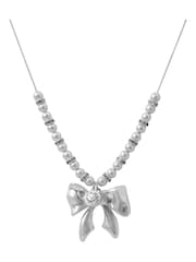 Bibi Bijoux Silver Tone Bow Beaded Necklace - Image 2 of 4