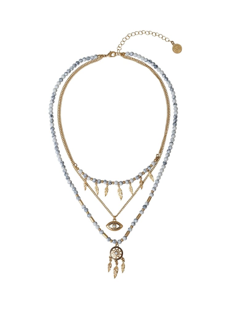 Bibi Bijoux Dreamcatcher Beaded Layered Necklace - Image 1 of 4