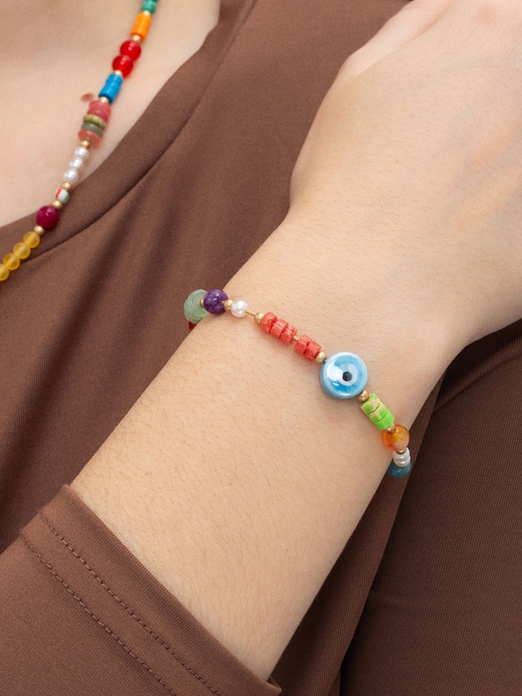 Bibi Bijoux Gold Tone Multi Beaded Friendship Bracelet - Image 2 of 3