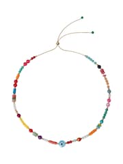 Bibi Bijoux Gold Tone Multi Beaded Friendship Necklace - Image 1 of 4
