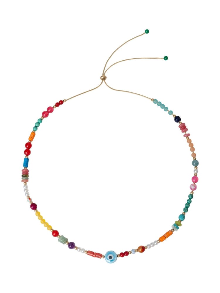 Bibi Bijoux Gold Tone Multi Beaded Friendship Necklace - Image 1 of 4