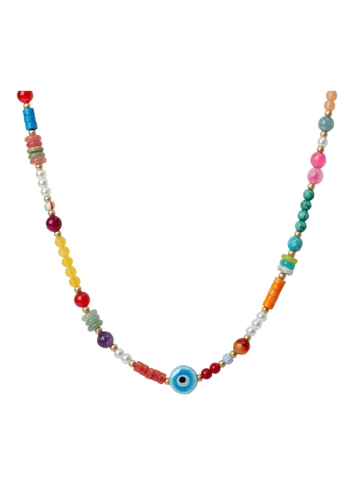 Bibi Bijoux Gold Tone Multi Beaded Friendship Necklace - Image 2 of 4