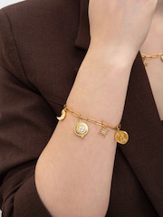 Bibi Bijoux Gold Tone Celestial Stainless Steel Charm Bracelet - Image 3 of 3