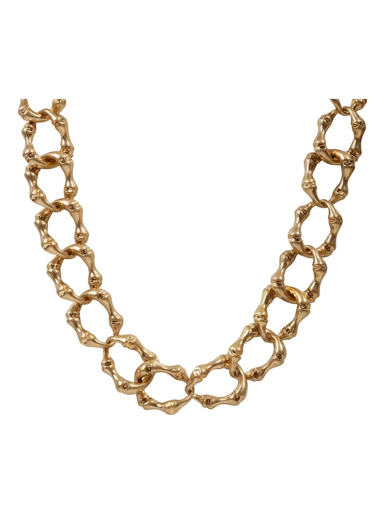 Bibi Bijoux Gold Tone Bamboo Chain Necklace - Image 2 of 4