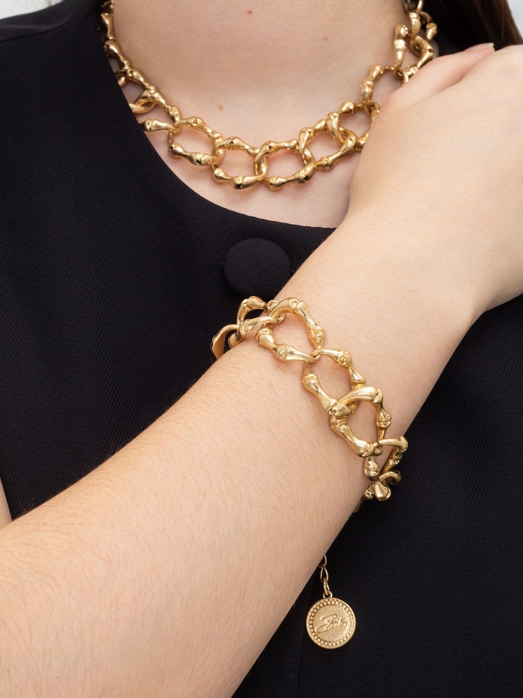 Bibi Bijoux Gold Tone Bamboo Chain Bracelet - Image 3 of 3